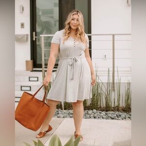 Merrick White Anywhere Henley Dress